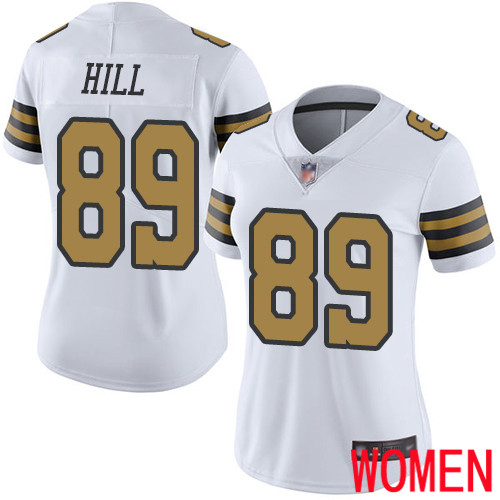 New Orleans Saints Limited White Women Josh Hill Jersey NFL Football 89 Rush Vapor Untouchable Jersey
